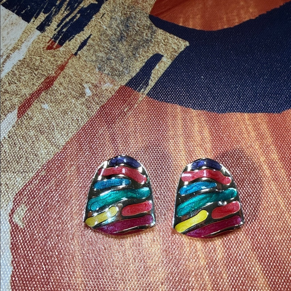 Colorful Abstract Earrings